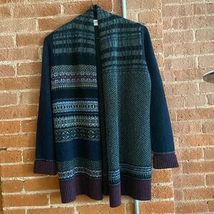 Like New - ERIBE 100% wool cardigan, S/M